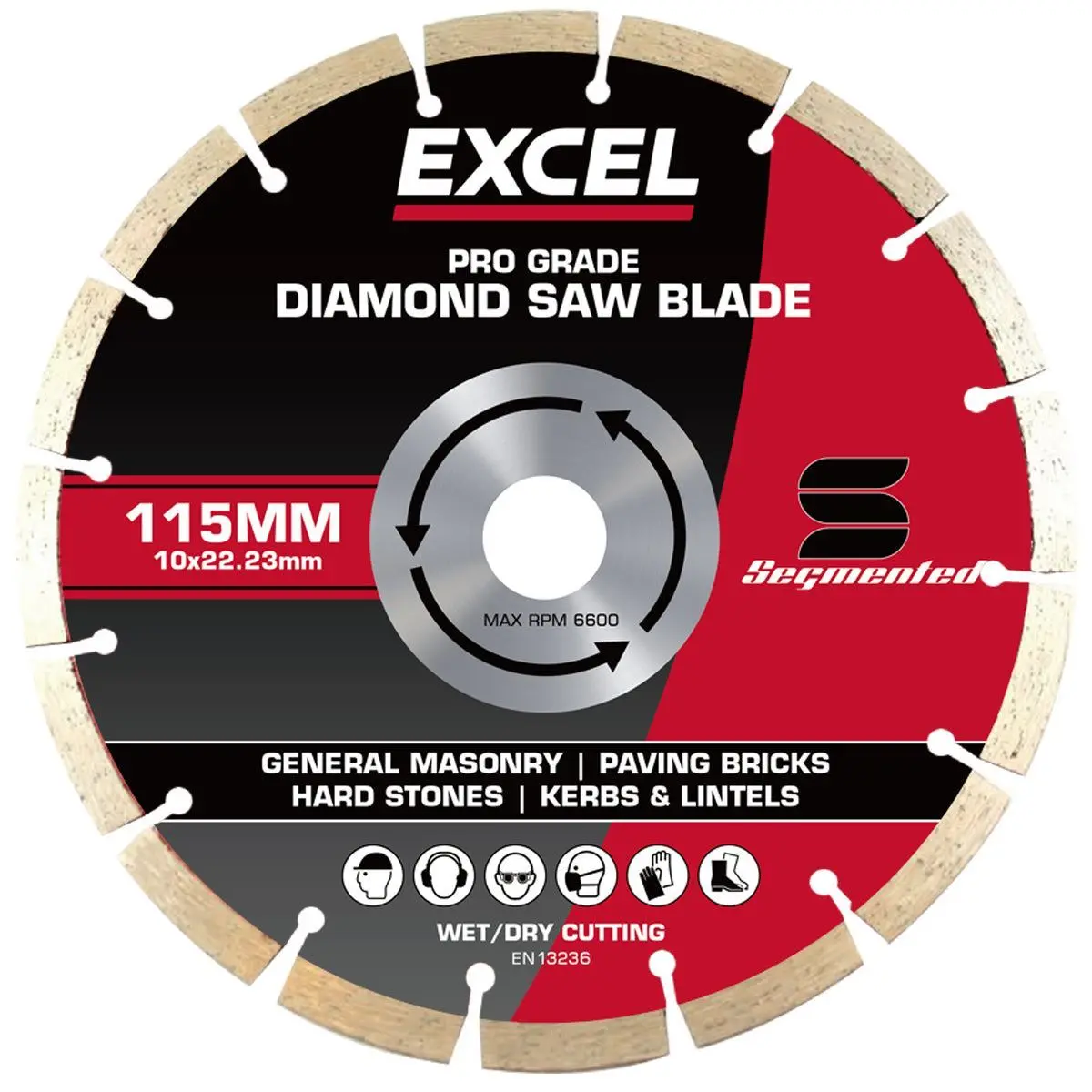 Excel 4.5" Diamond Blade Pro Grade Segmented 1