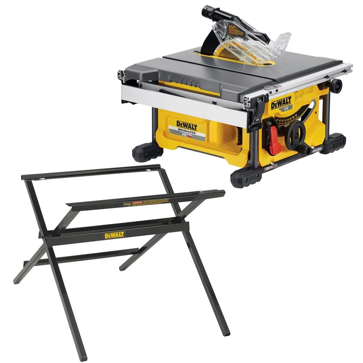 Dewalt Dcs7485n 54V Xr Flexvolt Brushless 210Mm Table Saw With Folding Leg Stand 1