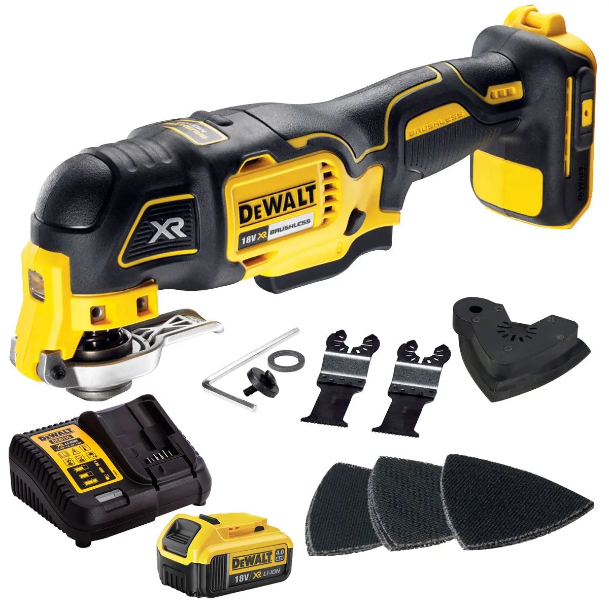 Dewalt Dcs355n 18V Brushless Oscillating Multi-Tool With 4.0Ah Battery & Charger 1