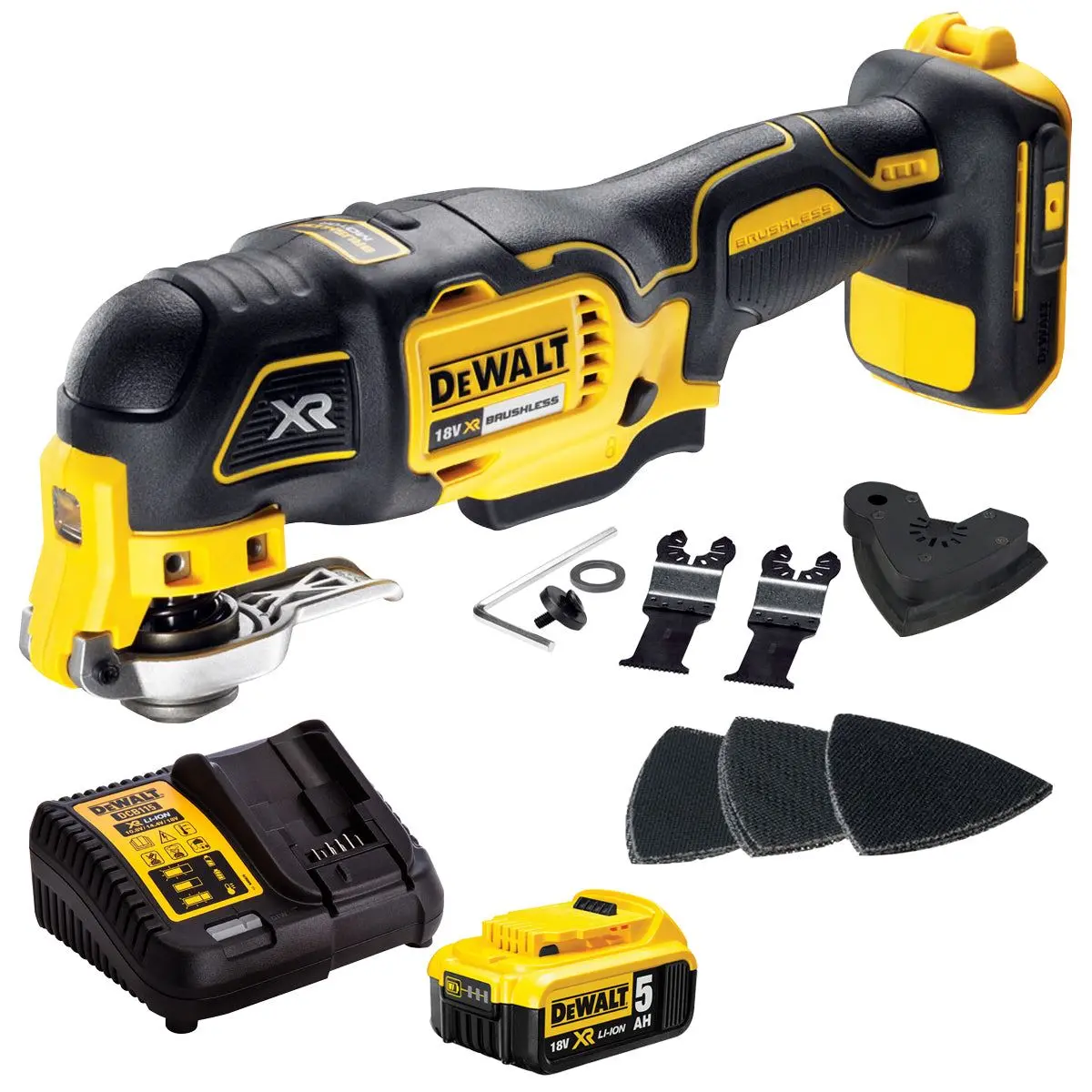 Dewalt Dcs355n 18V Brushless Oscillating Multi-Tool With 5.0Ah Battery & Charger 1