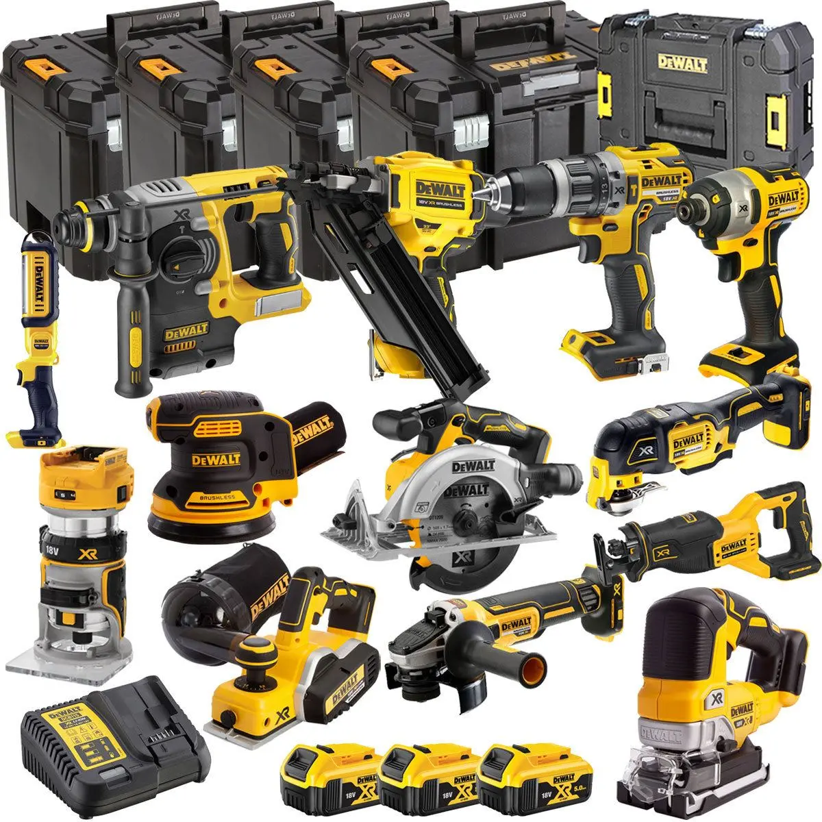 Dewalt Dckt4t13b3 18V Brushless 13 Piece Kit With 3 X 5.0Ah Battery Charger & Tstak Tool Storage 1