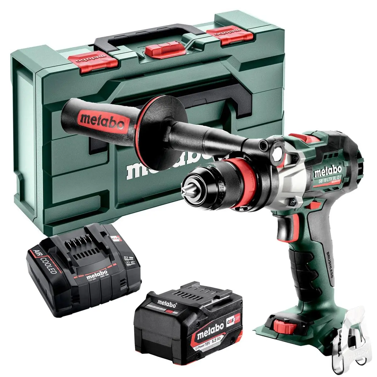 Metabo Sb 18 Ltx Bl Q I 18V Brushless Combi Drill With 1 X 5.2Ah Battery Charger & Case 1