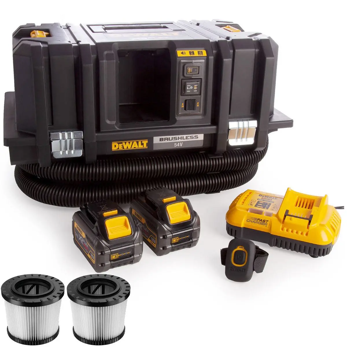 Dewalt Dcv586mt2 54V Flexvolt Brushless M-Class Dust Extractor With 2 X 6.0Ah Battery Charger & Filters 1