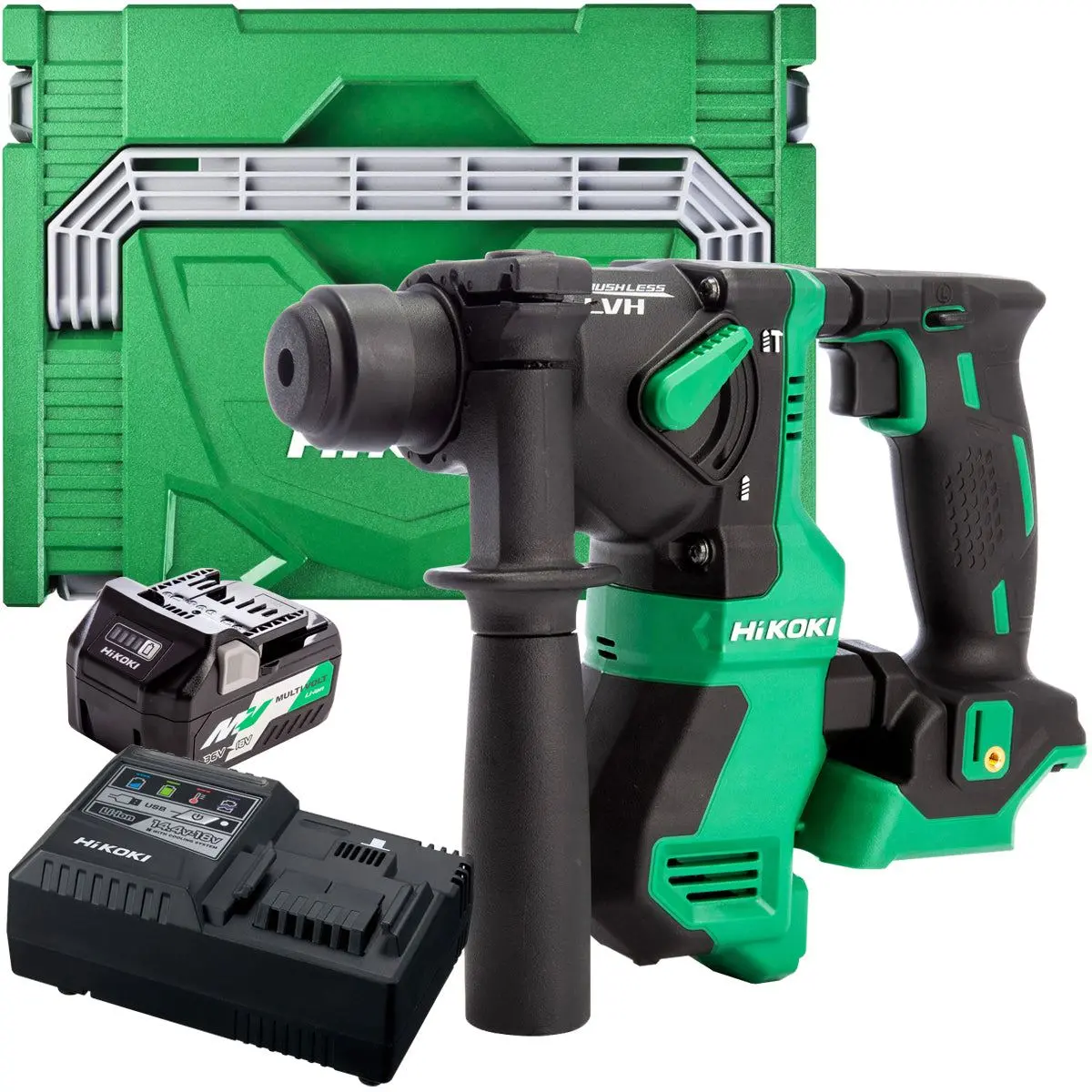 Hikoki Dh18dpaj3z 18V Brushless Sds+ Rotary Hammer Drill With 1 X 2.5Ah/5.0Ah Battery & Charger 1