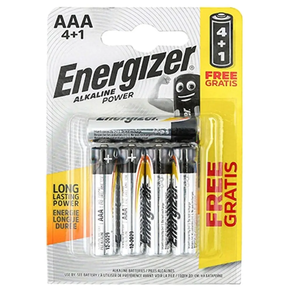 Energizer Aaa Battery 4+1 Pack Alkaline Power Enr414981 1
