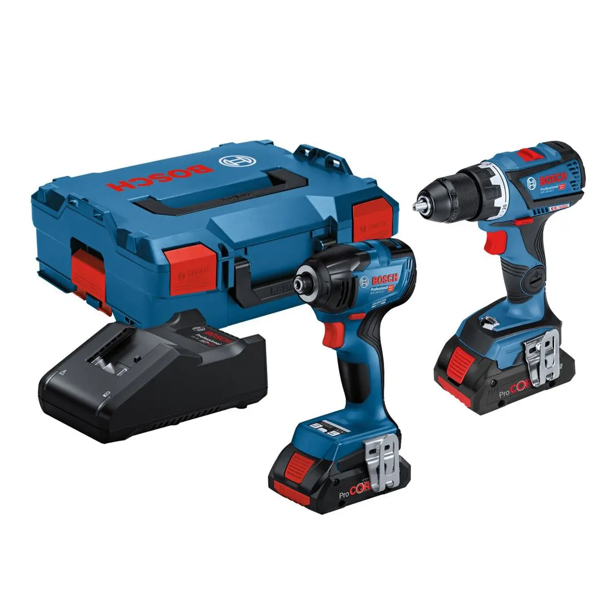 Bosch 18V Professional Twin Pack With 2 X 4.0Ah Batteries & Charger In Case 06019J0170 1
