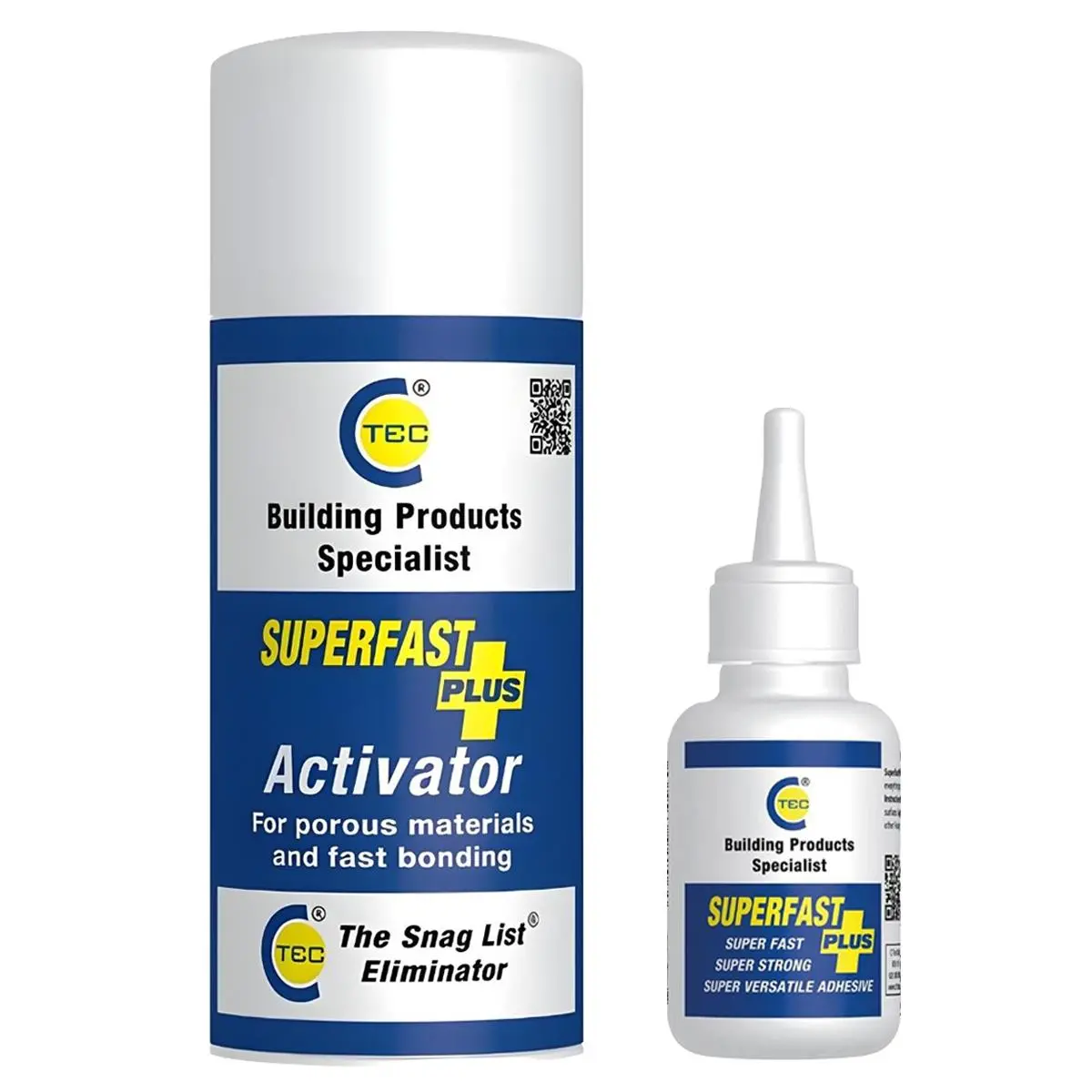 C-Tec 50Ml Superfast Plus Extra Strong Adhesive Glue & 150Ml Super Glue Activator 1
