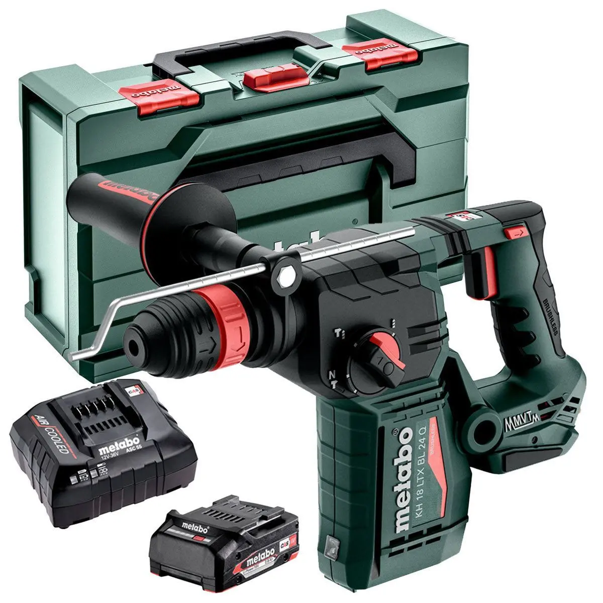 Metabo Kh 18 Ltx Bl 24 Q 18V Brushless Sds+ Combination Hammer Drill With 1 X 2.0Ah Battery Charger & Metabox 1