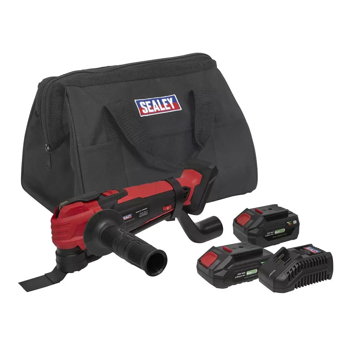 Sealey Cp20vmtkit 20V Cordless Oscillating Multi-Tool Kit With 2 Batteries & Charger 1