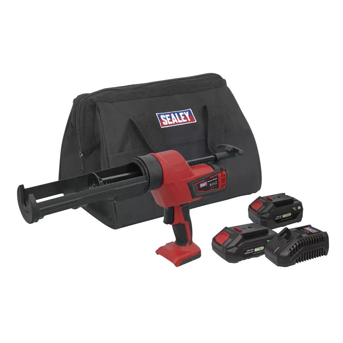 Sealey Cp20vcgkit 20V 300Ml Caulking Gun Kit With 2 Batteries & Charger 1