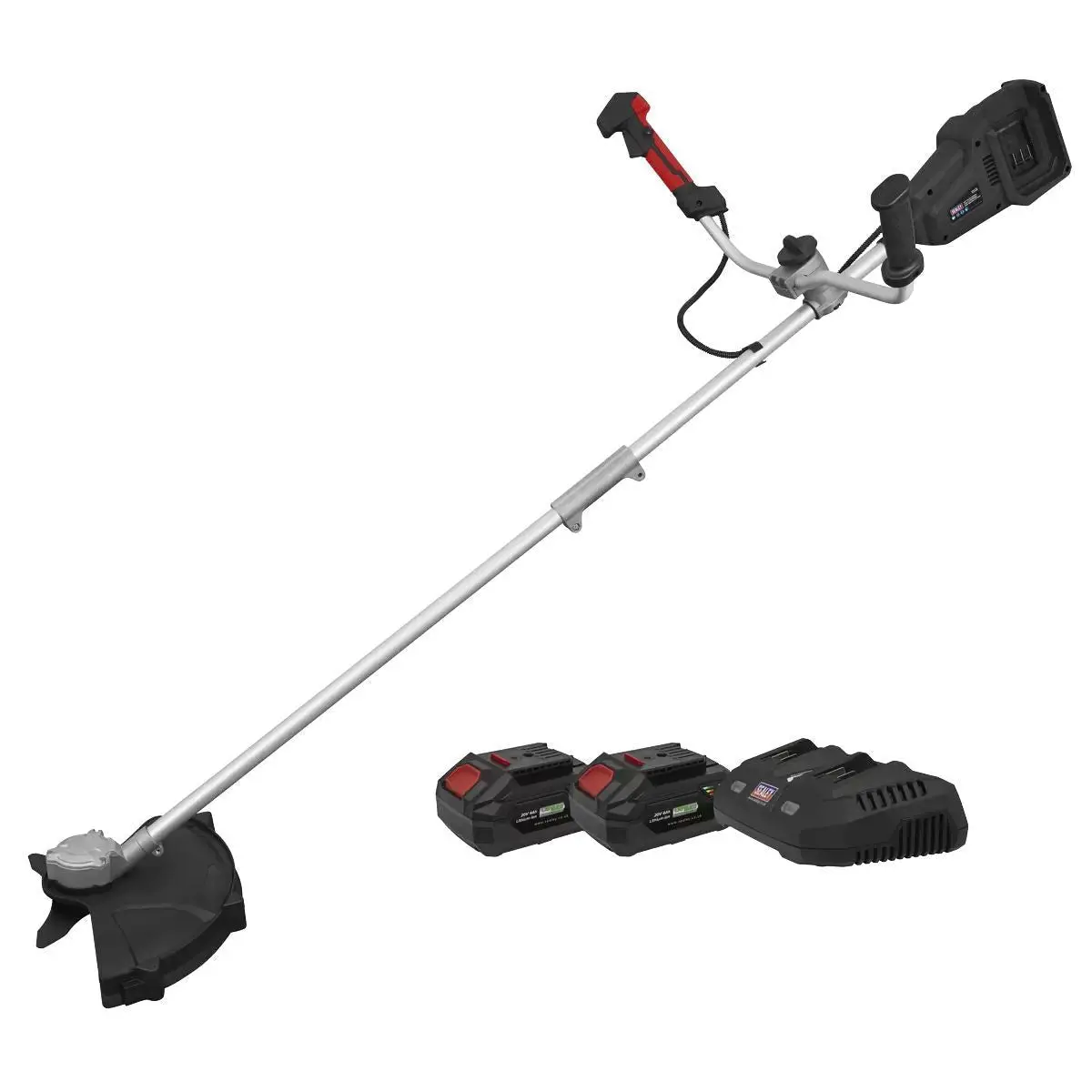 Sealey Cp40vbckit 40V 2-In-1 Strimmer & Brush Cutter Kit With 2 Battries & Charger 1