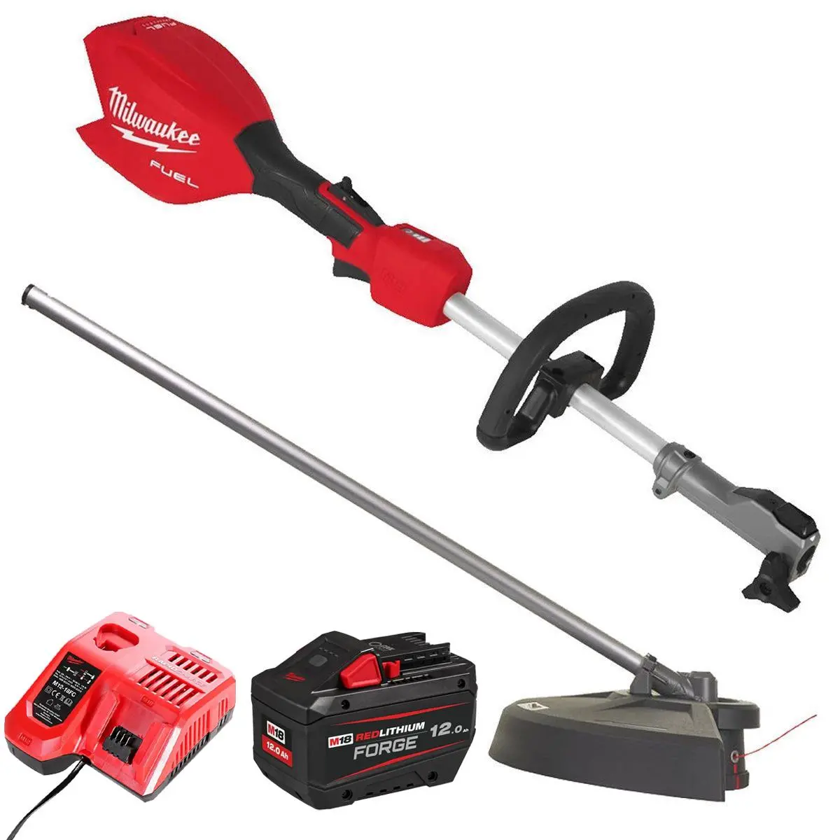 Milwaukee M18fophltkit2-0 18V Brushless Powerhead Grass Trimmer Attachment With 1 X 12.0Ah Battery & Charger 1