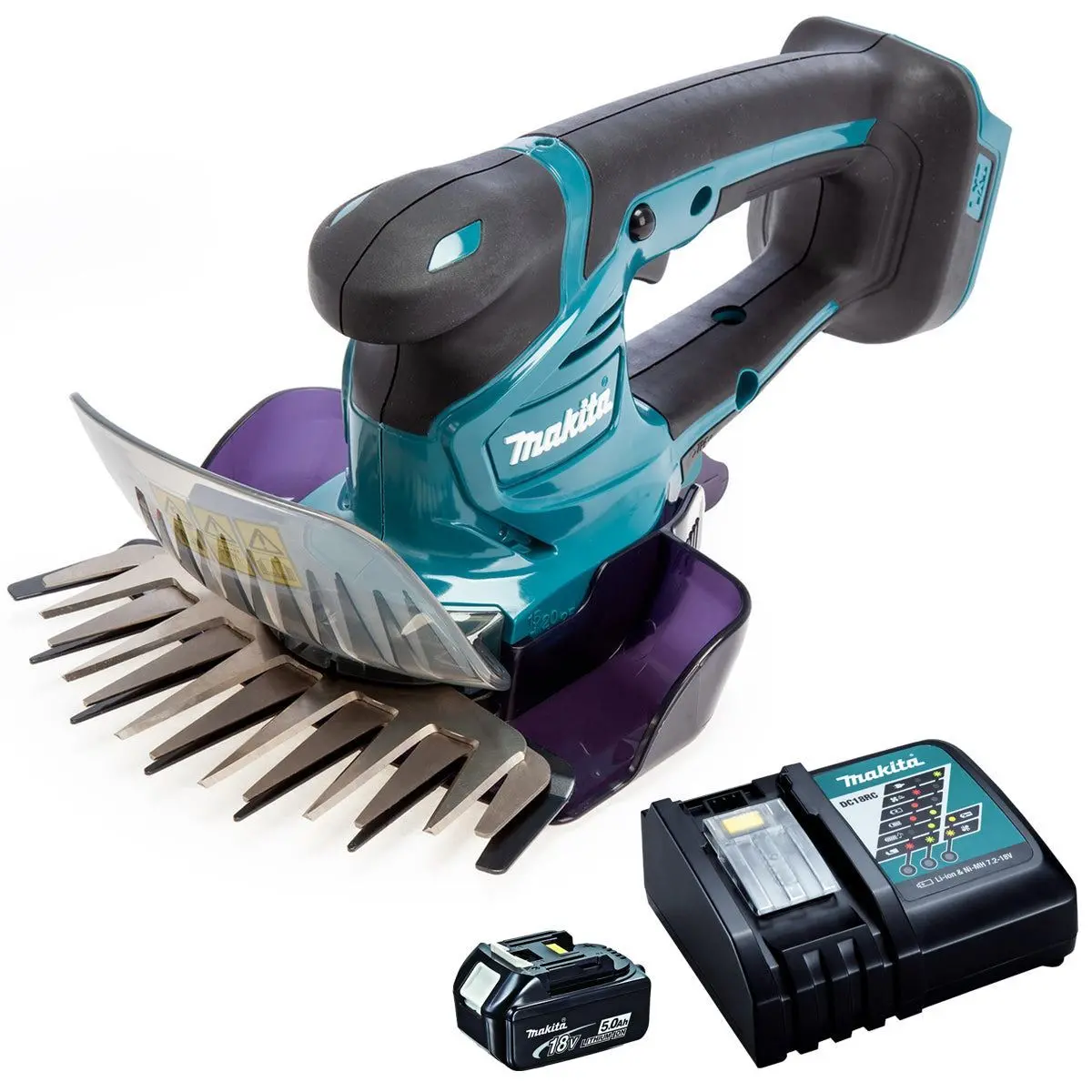 Makita Dum604rtx 18V Lxt Cordless 16Cm Grass Shear With 1 X 5.0Ah Battery & Charger 1