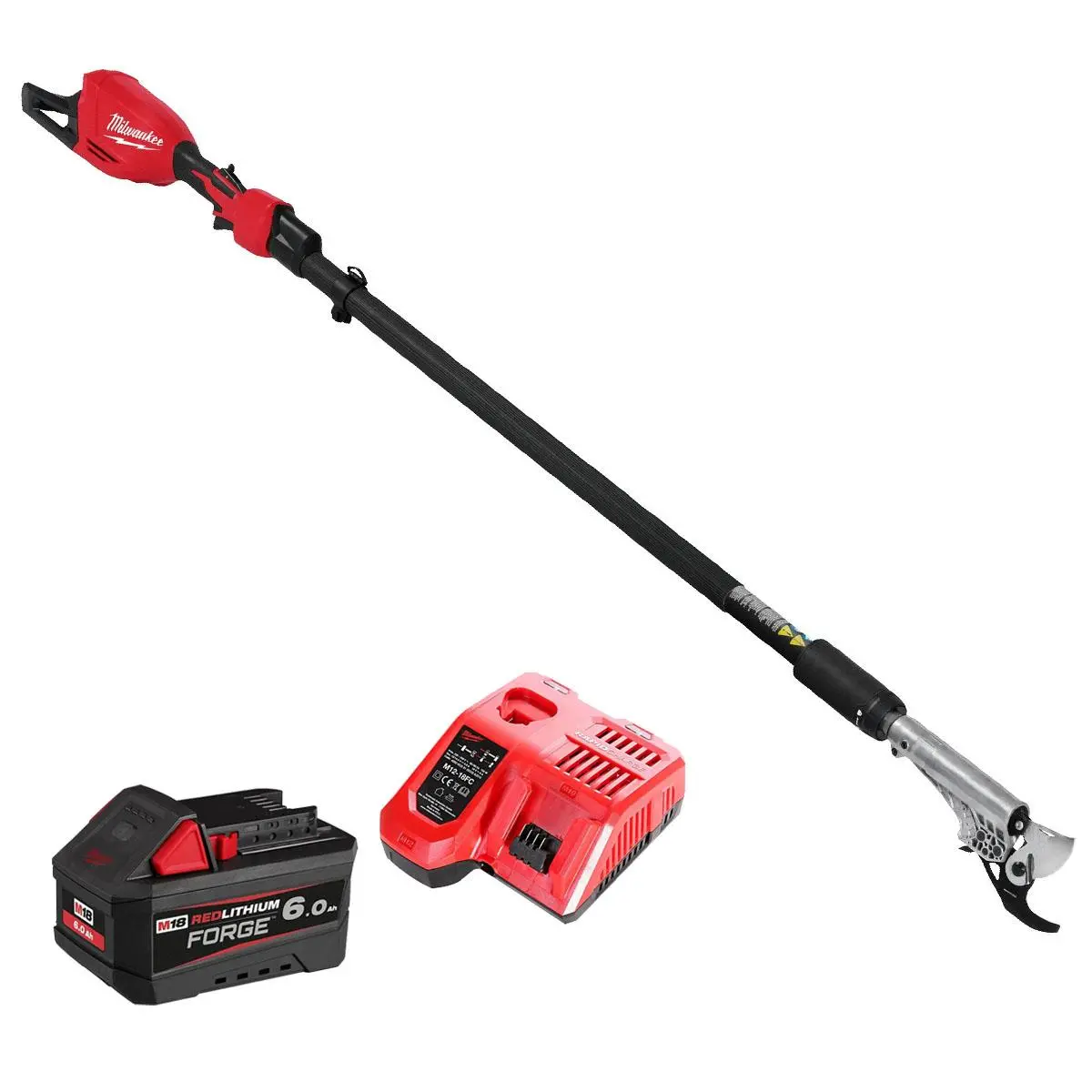 Milwaukee M18blts-0 18V Brushless Telescopic Pole Pruning Shear With 1 X 6.0Ah Battery & Charger 1