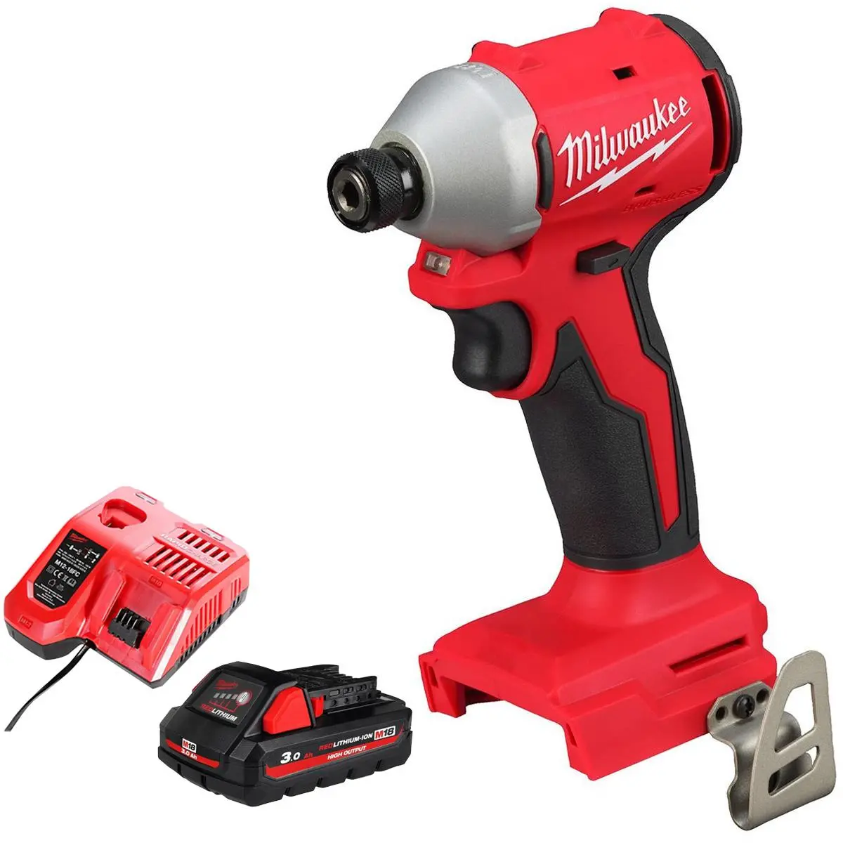 Milwaukee M18blidrc-0 18V Brushless 1/4" Impact Driver With 1 X 3.0Ah Battery & Charger 1