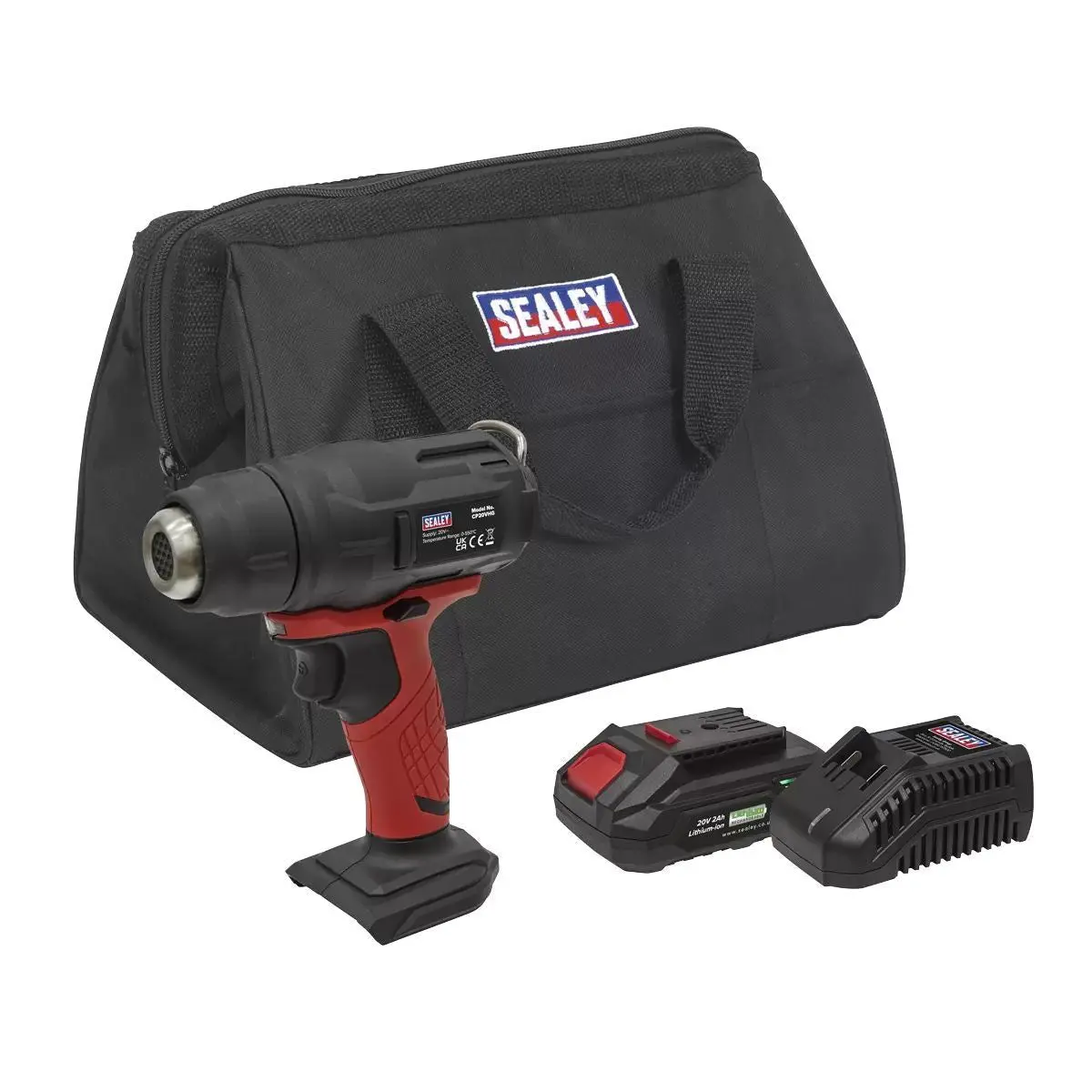Sealey Cp20vhgkit 20V Cordless Hot Air Gun Kit With 2.0Ah Battery & Charger In Bag 1
