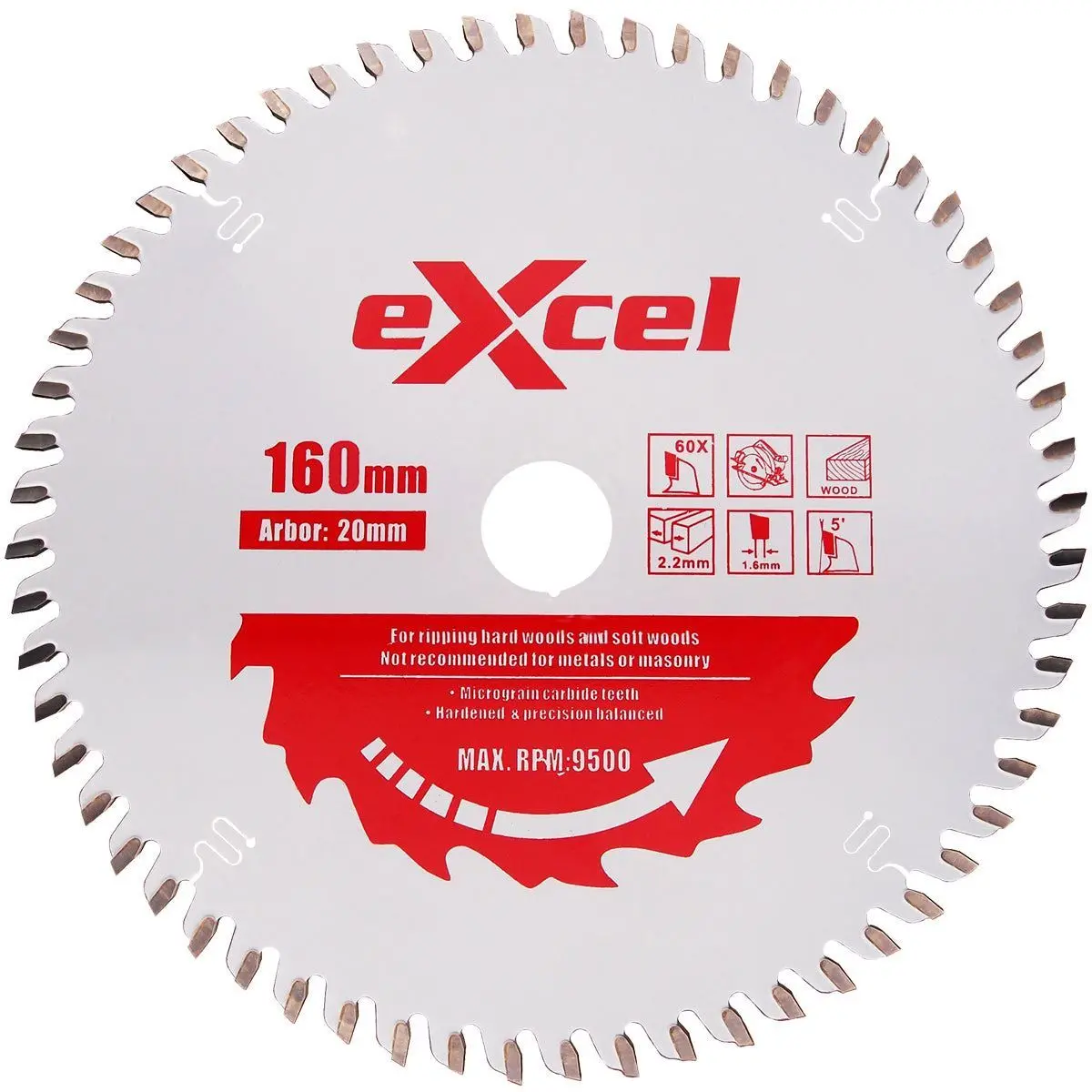 Excel Plunge Saw Blade Pro Series 160Mm 48 Tooth 1