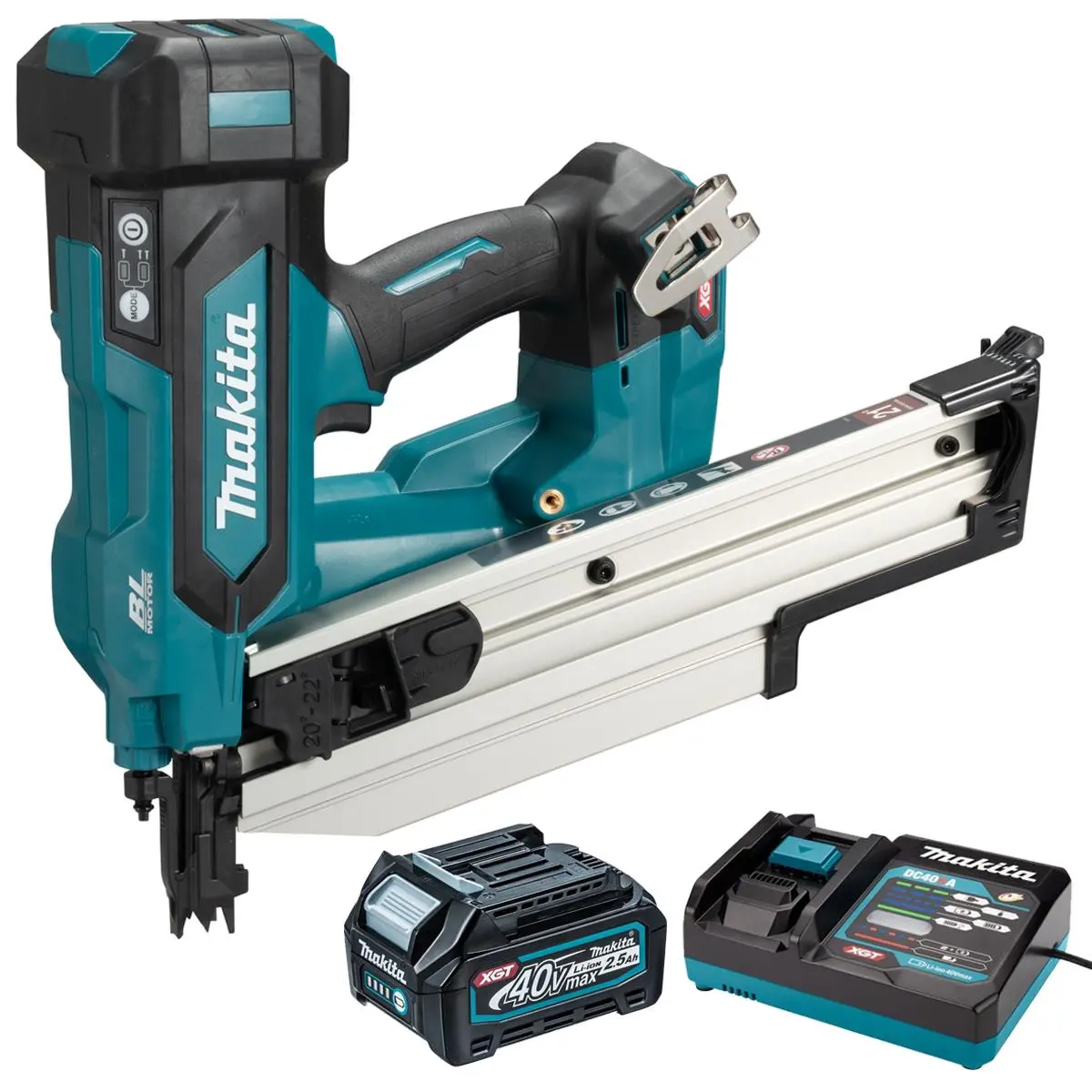 Makita Bn002gz 40V Max Xgt Brushless Framing Nailer With 1 X 2.5Ah Battery & Charger 1