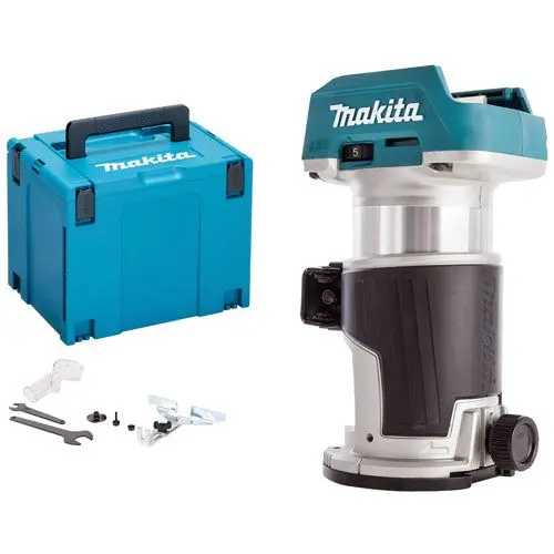 Makita Drt50zj 18V Lxt Li-Ion Brushless Router Trimmer Body With Makpac Case 1