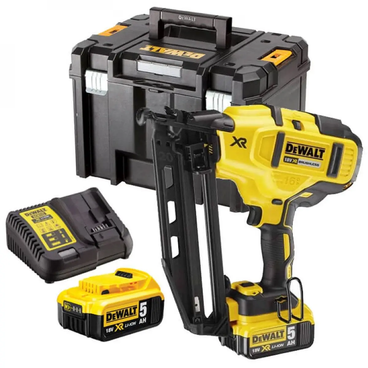 Dewalt Dcn660p2 18V Brushless Second Fix Nailer With 2 X 5.0Ah Battery & Charger In Case 1