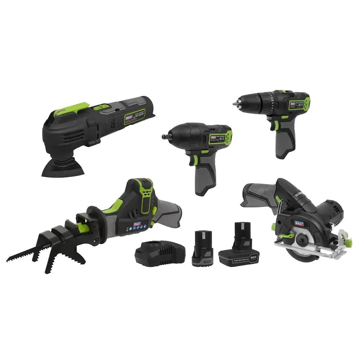 Sealey Cp108vcombo8 5 X 10.8V Cordless Combo Kit -2 Batteries 2