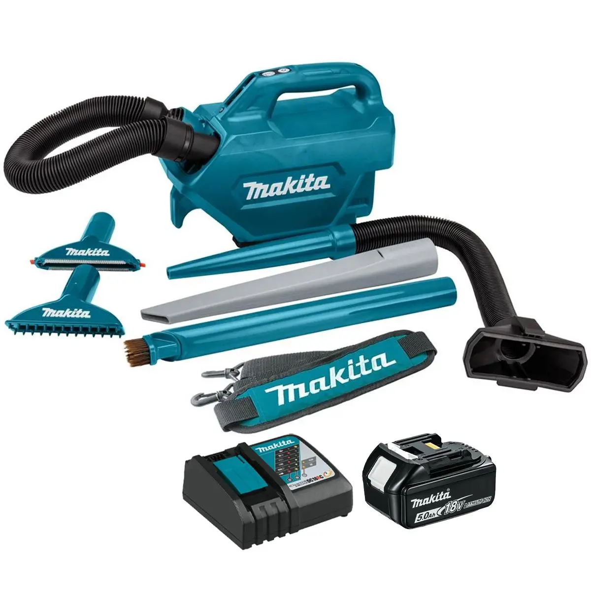 Makita Dcl184z 18V Lxt Vacuum Cleaner With 1 X 5.0Ah Battery & Charger 1