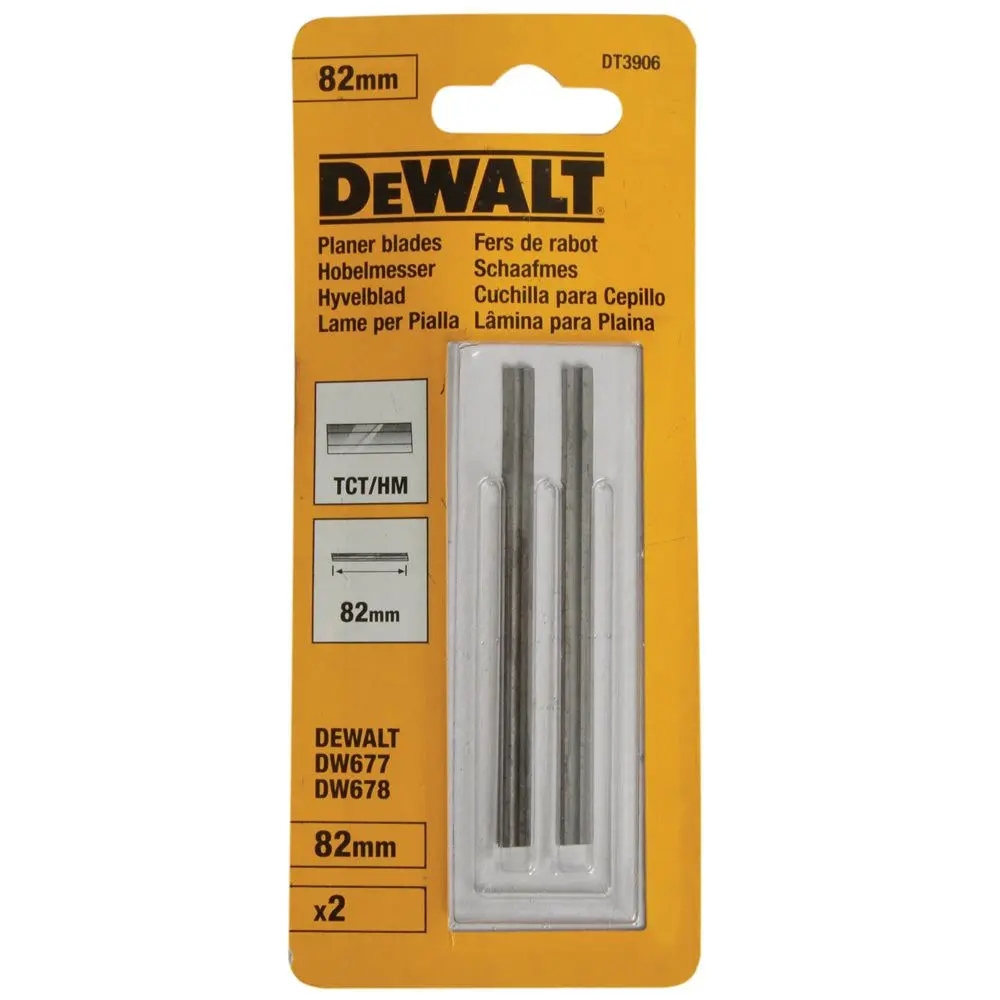 Dewalt 82Mm Tct Reversible Planer Blades Pack Of 2 Dt3906-Qz 1