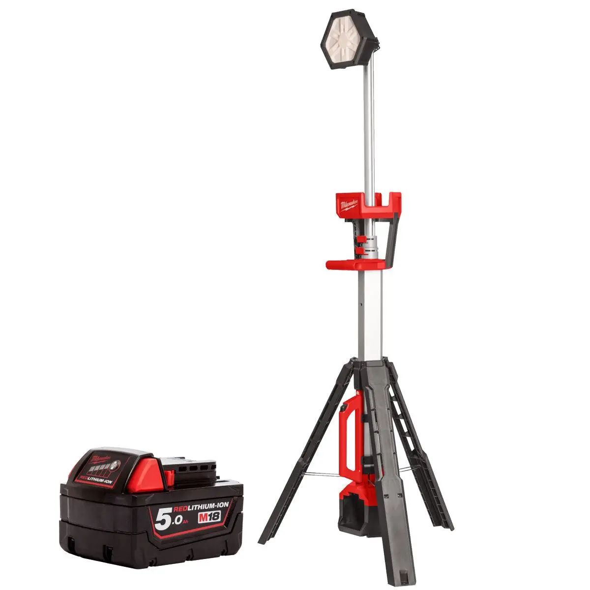 Milwaukee M18sal2-0 18V Led Stand Light With 1 X 5.0Ah Battery 1