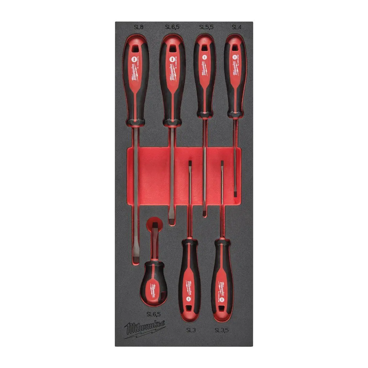 Milwaukee 7 Piece Slotted Tri-Lobe Screwdriver Set In Foam Insert 4932492395 1