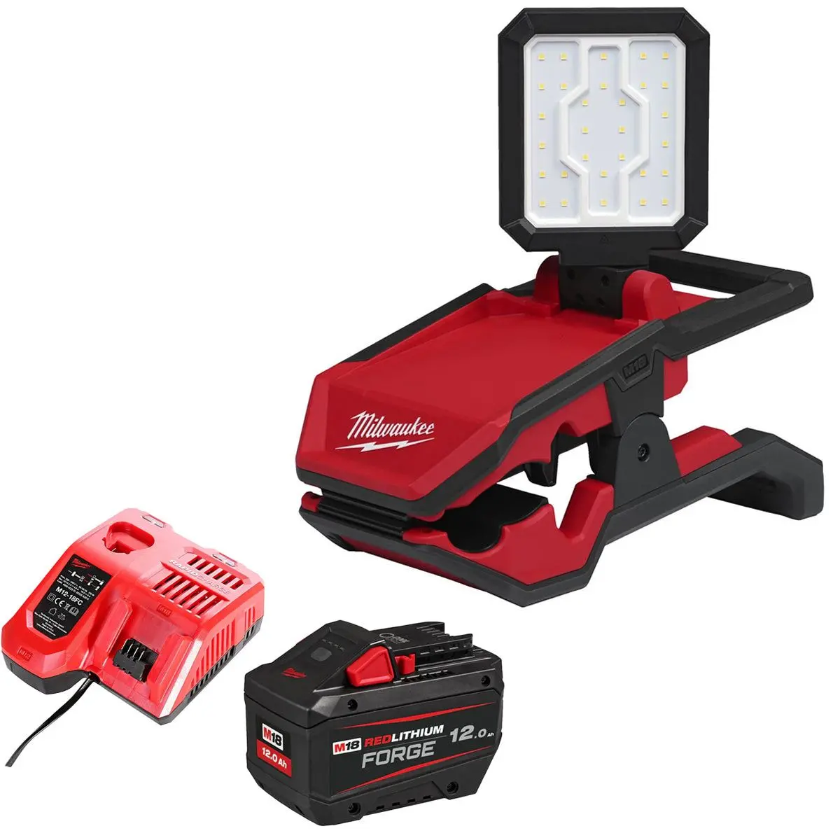 Milwaukee M18pal2-0 18V Pivoting Area Light With 1 X 12.0Ah Battery & Charger 1