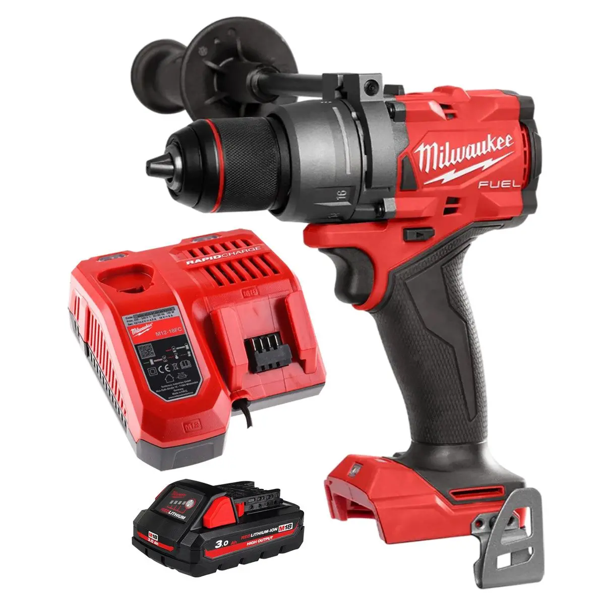 Milwaukee M18fpd3-0 18V Fuel Brushless Combi Drill With 1 X 3.0Ah Battery & Charger 1