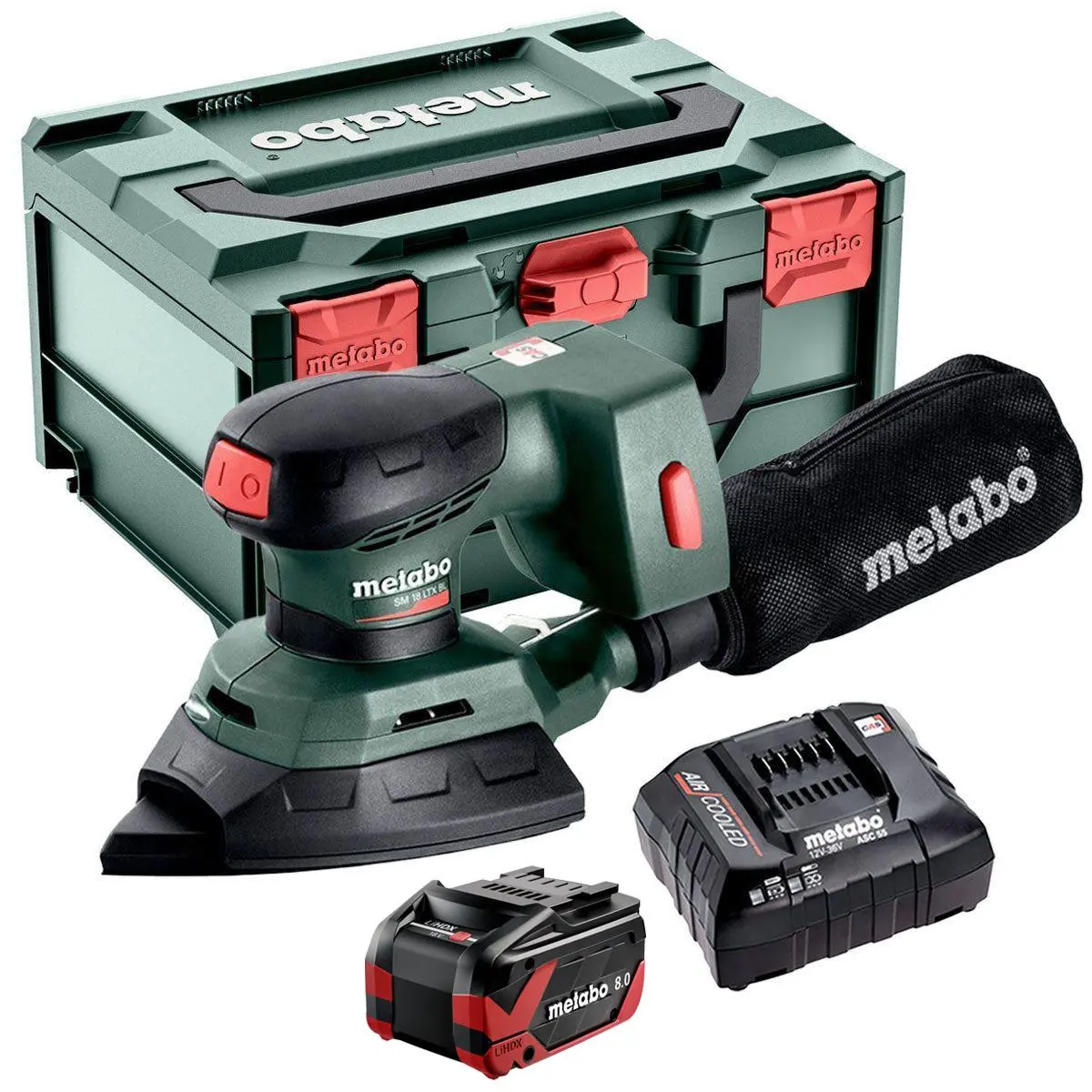 Metabo Sm 18 Ltx Bl 18V Brushless Multi Sander With 1 X 8.0Ah Battery Charger & Metabox 1