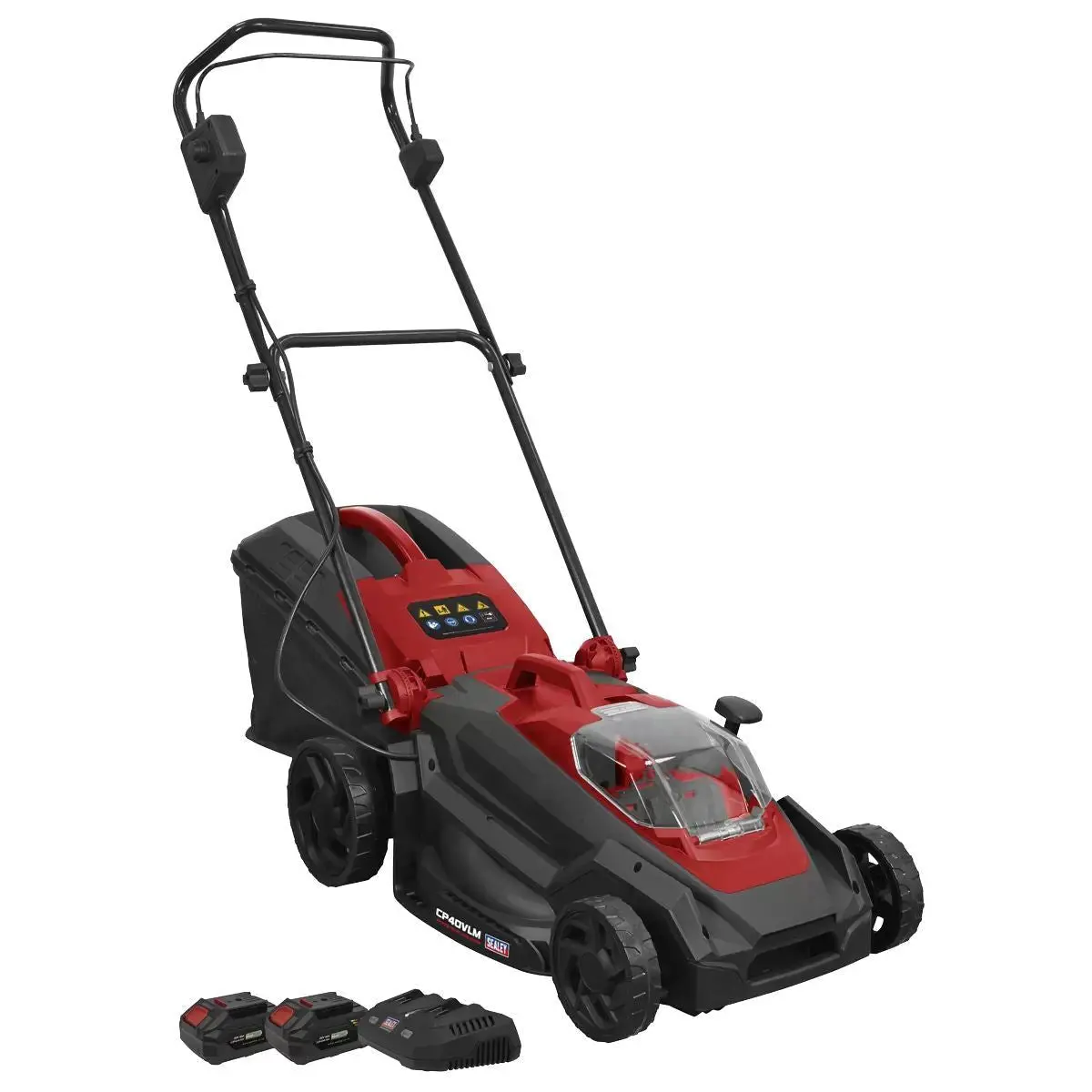 Sealey Cp40vlmkit 40V 40Cm Cordless Lawn Mower Kit With 2 Battries & Charger 1
