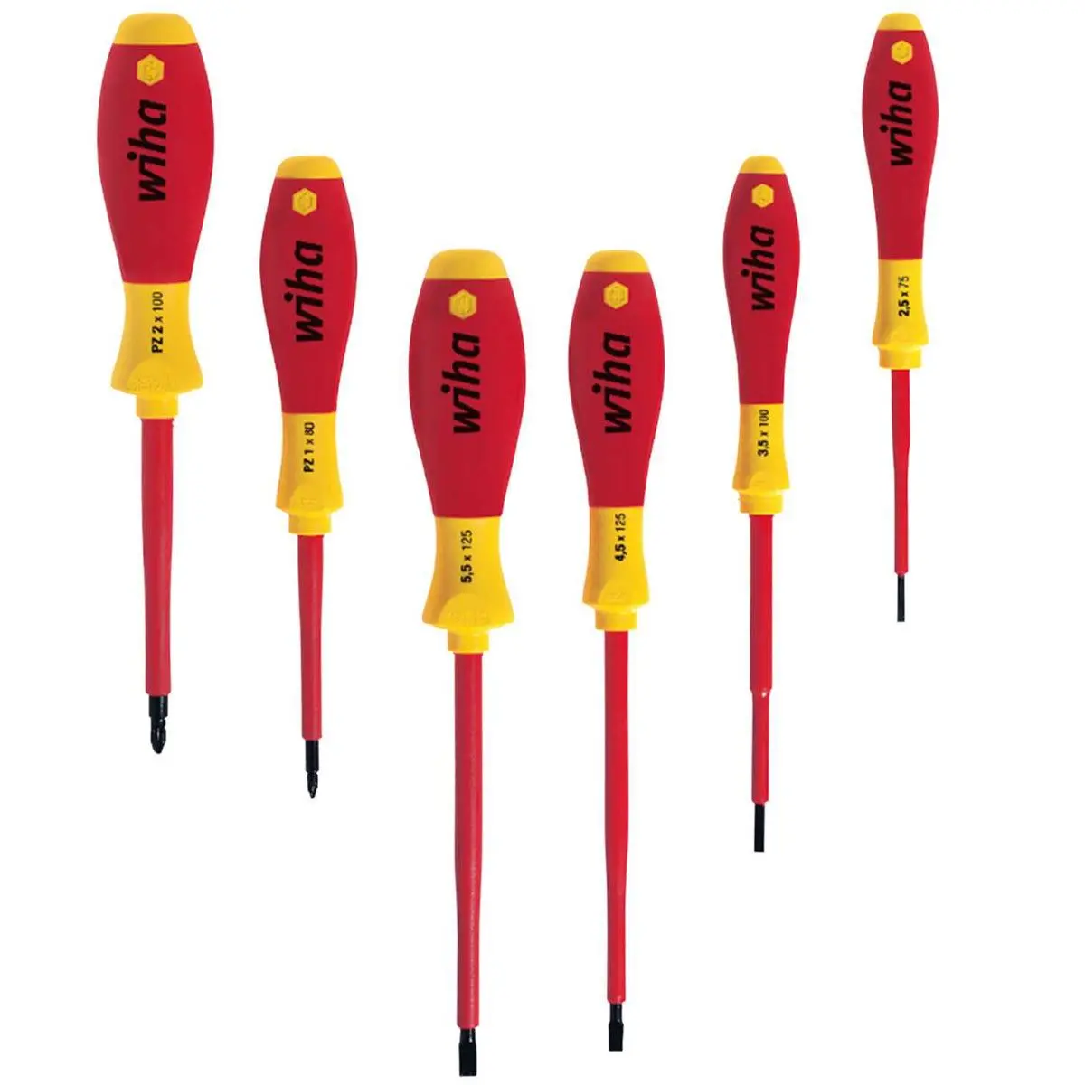 Wiha Slotted Pozi Screwdriver Set Of 6 Piece Wha-25477 1