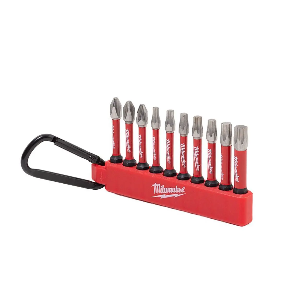 Milwaukee Shockwave Impact Duty Screwdriver Bit Carabiner Set Of 10 Piece 4932480941 1