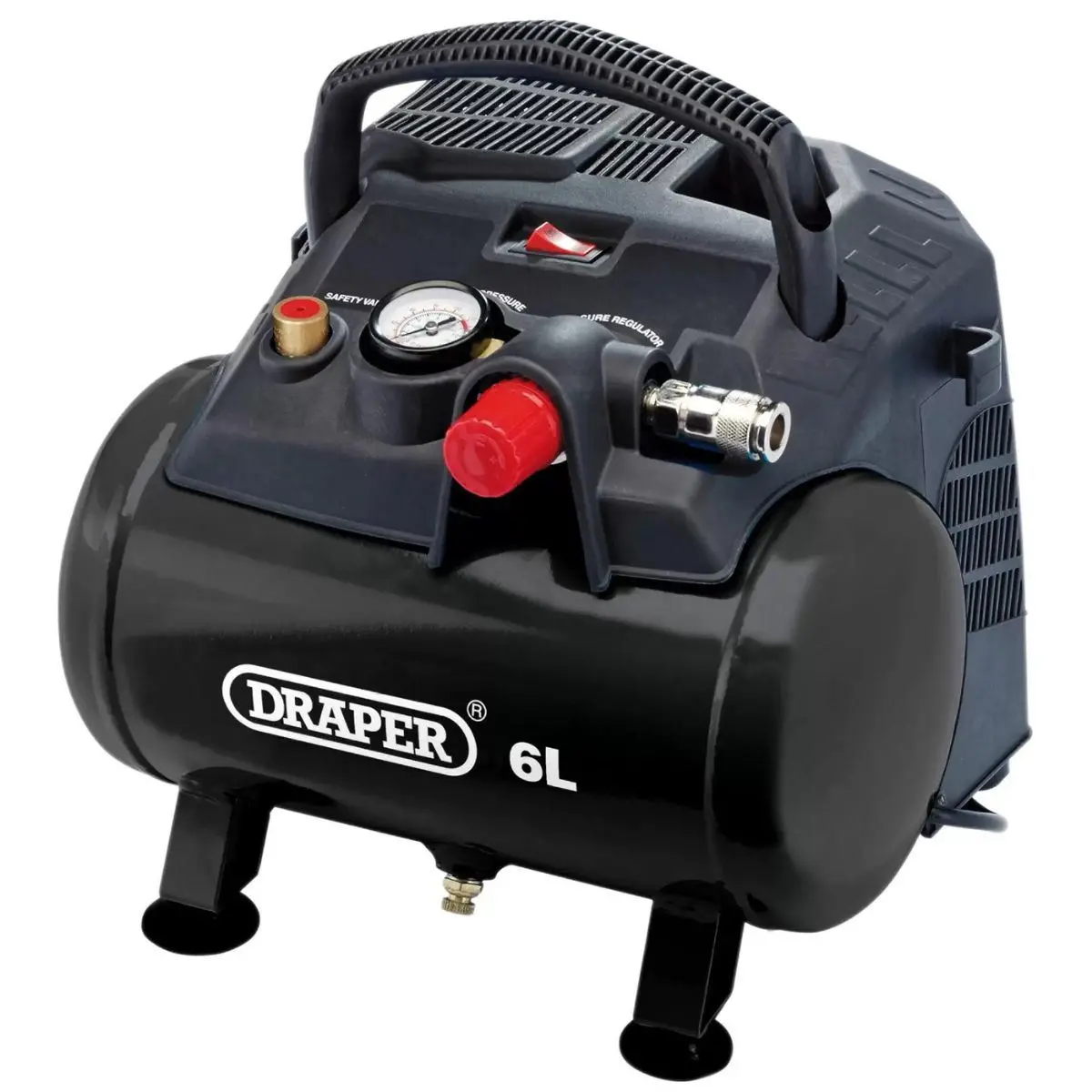 Draper Da6/180 6L Oil-Free Air Compressor 230V/1.2Kw 02115 1