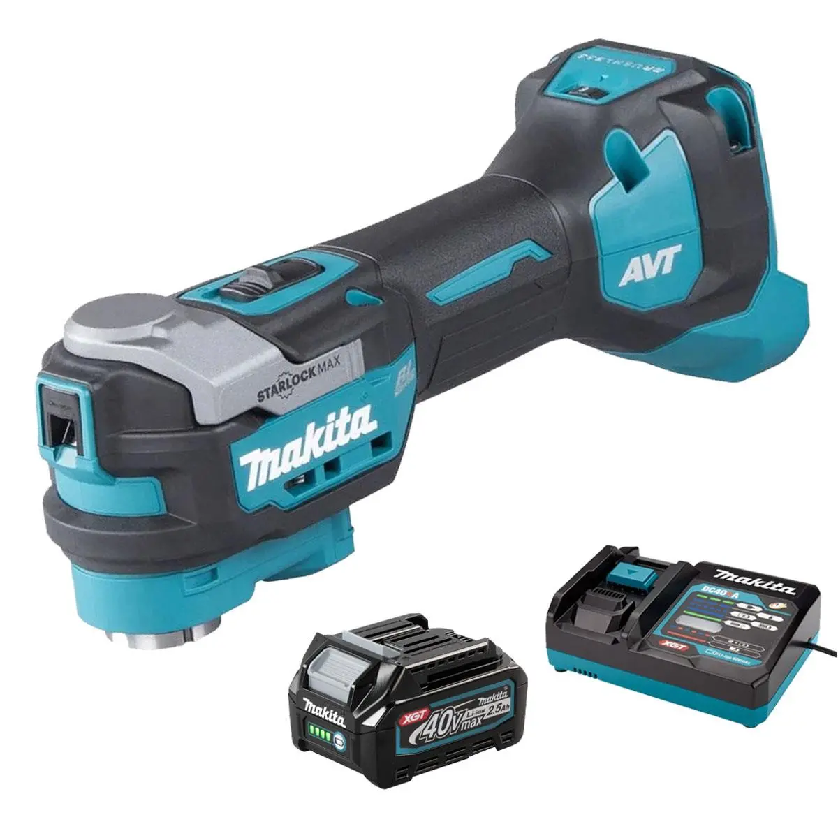 Makita Tm001gz 40V Max Xgt Brushless Multi Tool With 1 X 2.5Ah Battery & Charger 1