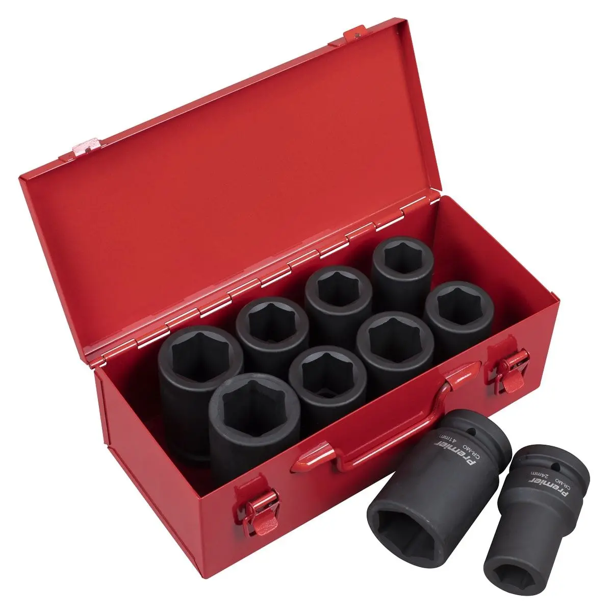 Sealey Ak689 10Pc 1"Sq Drive Deep Impact Socket Set Metric/Imperial 1