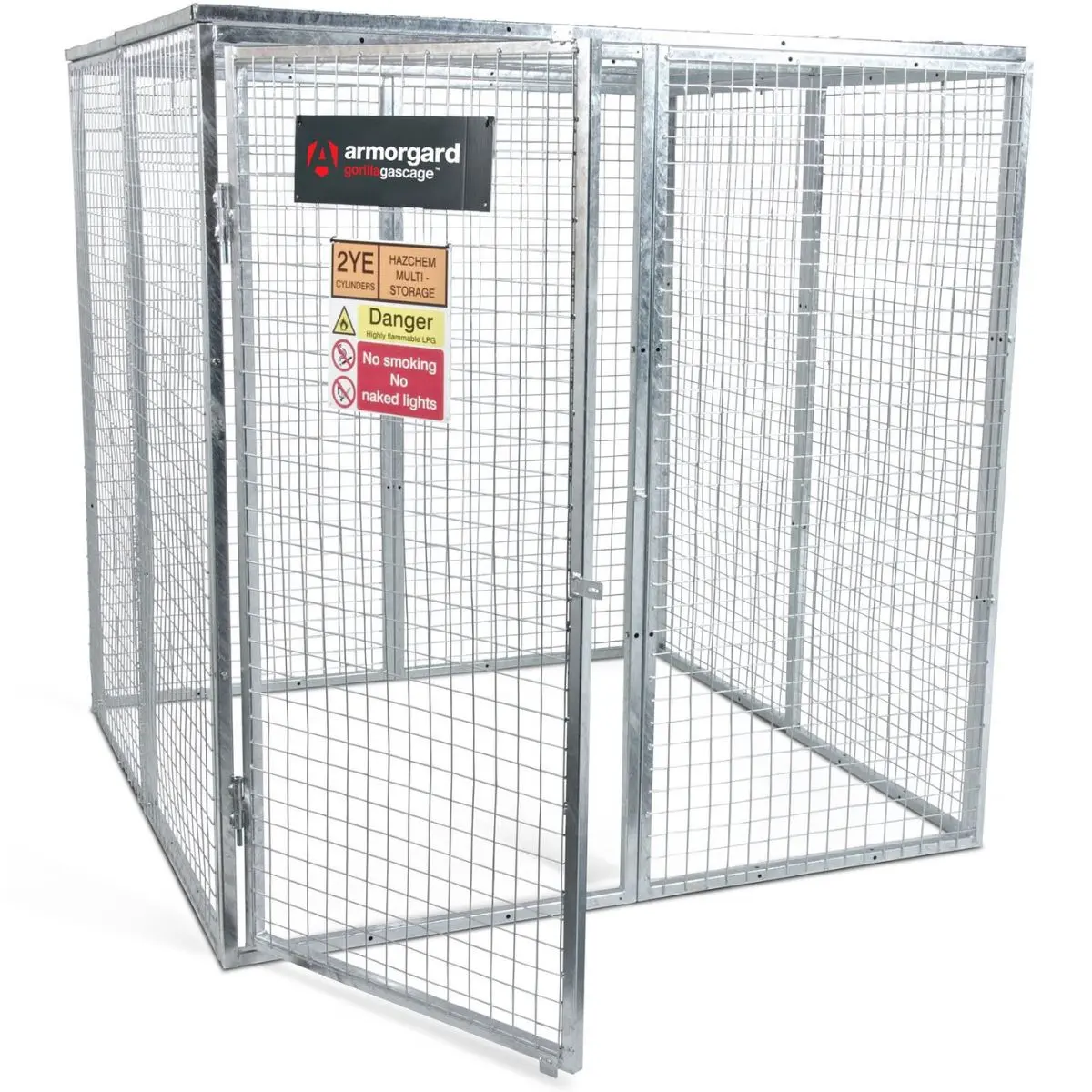 Armorgard Ggc9 Gorilla Gas Cage 1812Mm X 1266Mm X 1831Mm Heavy-Duty Durable Storage For Gas Cylinders 1