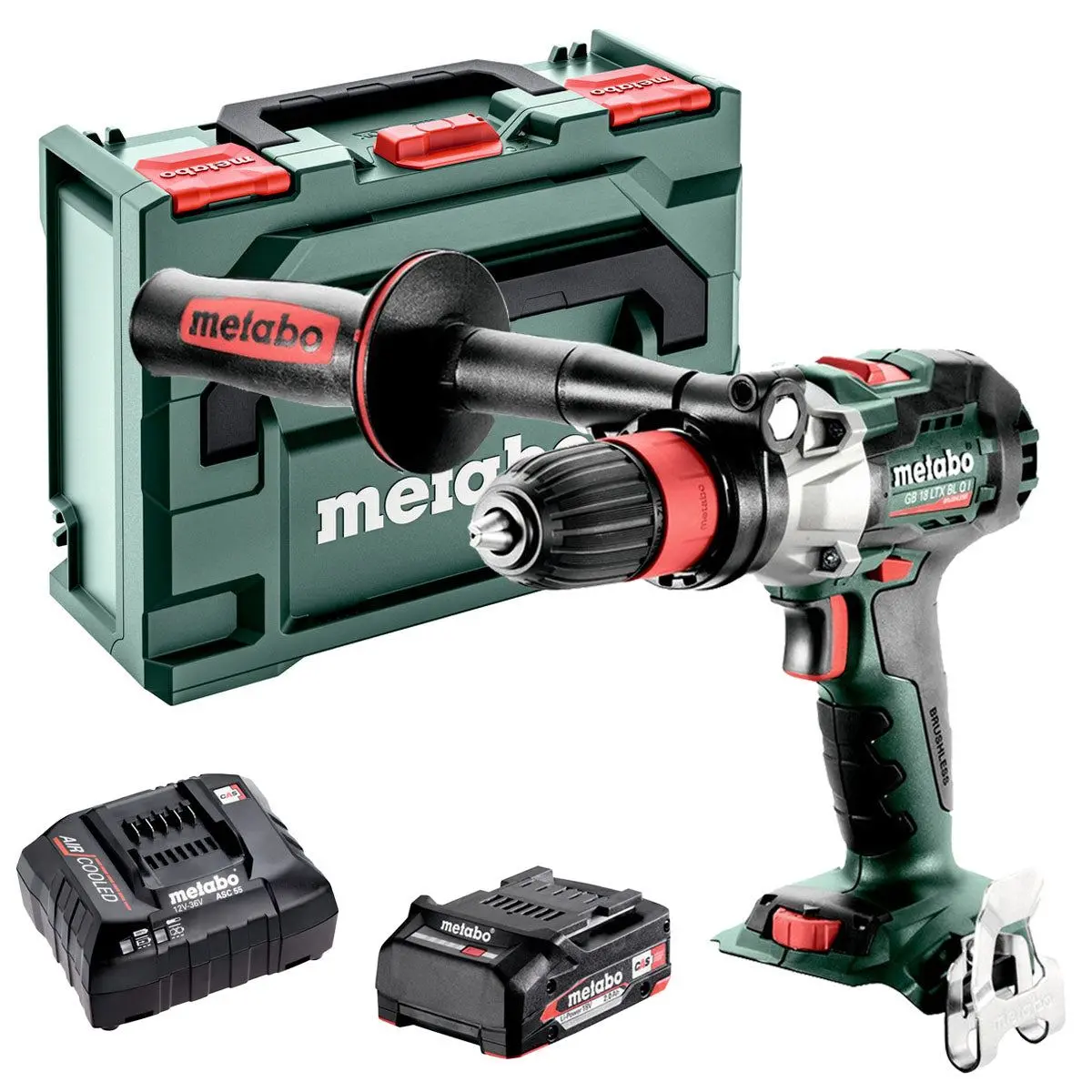 Metabo Gb 18 Ltx Bl Q I 18V Brushless Tapper Drill Driver With 1 X 2.0Ah Battery Charger & Metabox 1