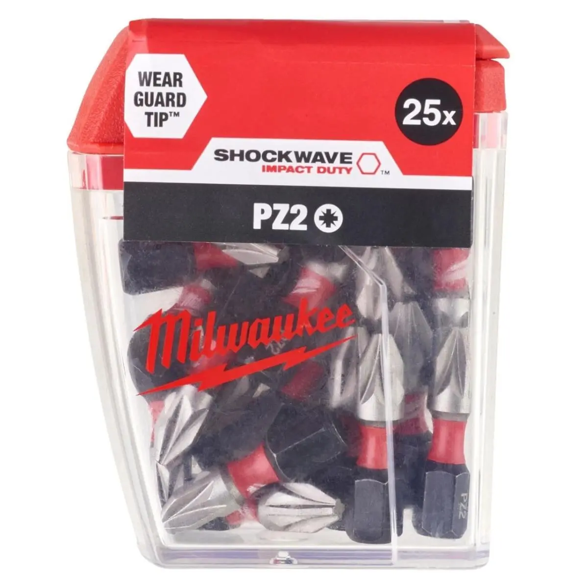 Milwaukee 25 Piece Shockwave Impact Duty Pz2 X 25Mm Screwdriving Bit Set 4932430864 1