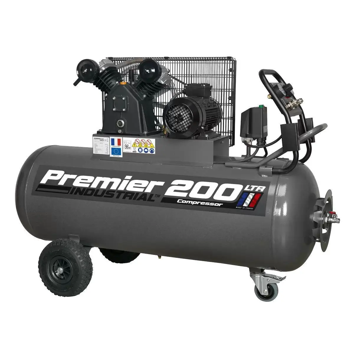 Sealey Sac3203b3ph 200L Belt Drive Compressor With Front Control Panel 415V/32A 1