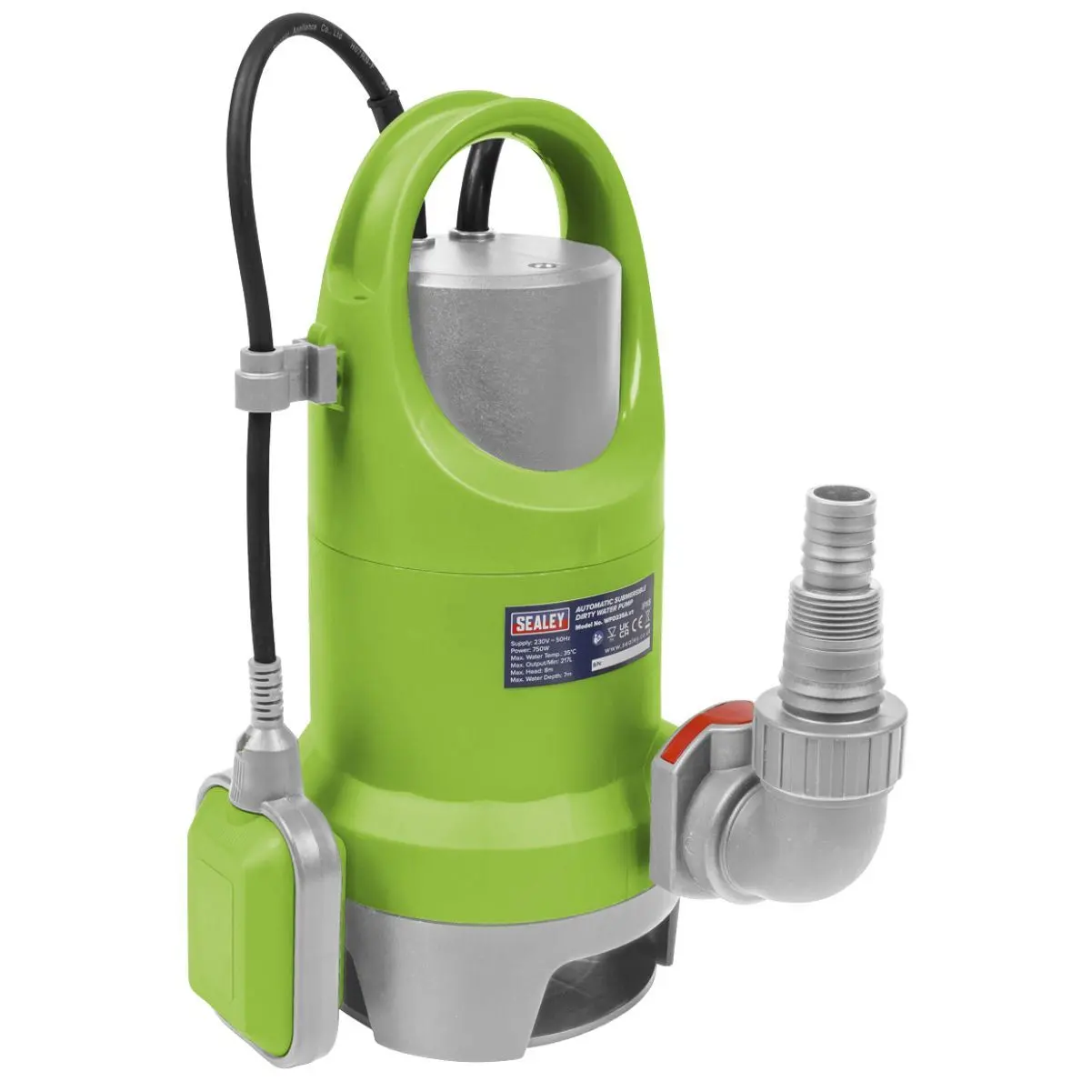 Sealey Wpd235a Submersible Dirty Water Pump Automatic 225L/Min 230V 1