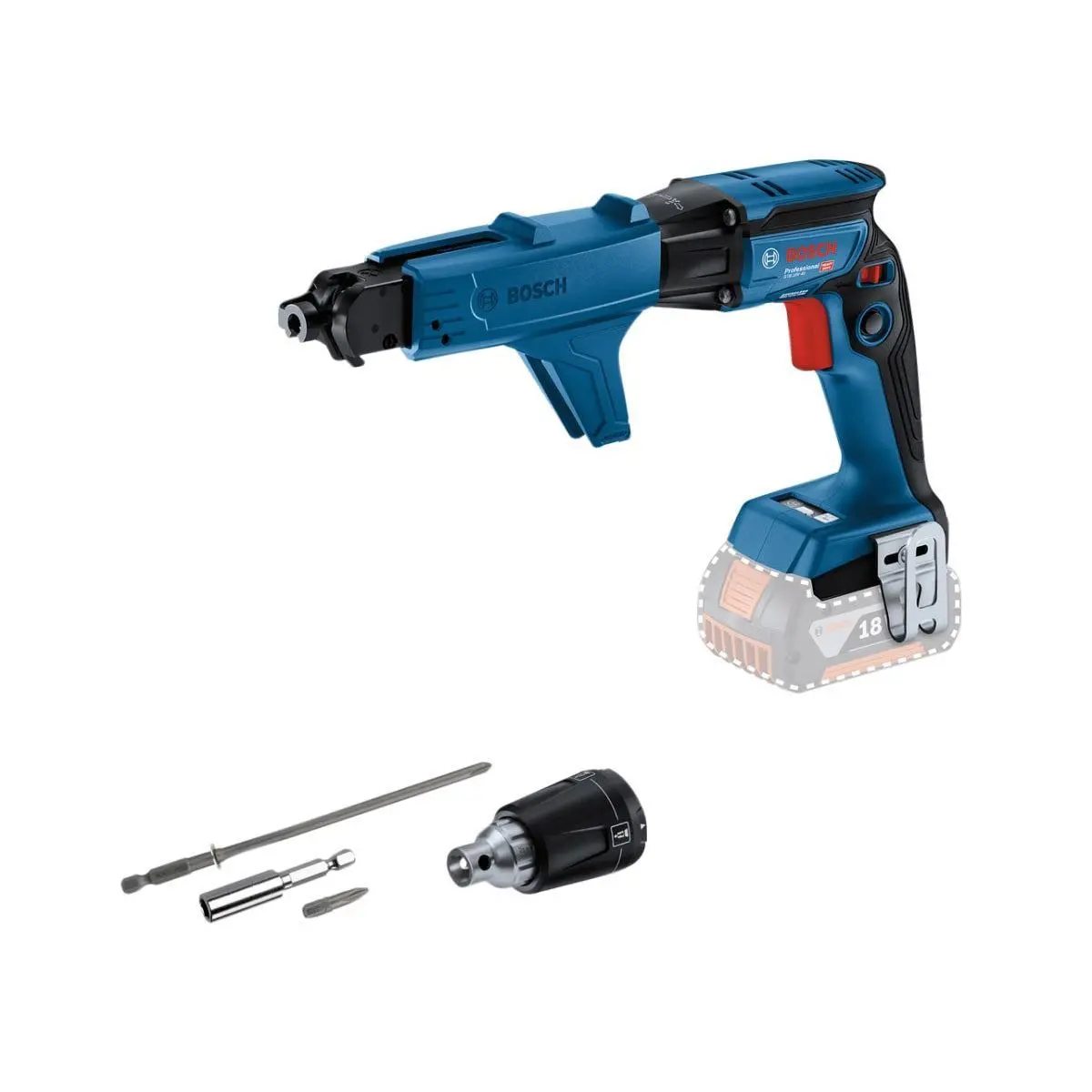 Bosch Gtb 18V-45 Professional Drywall Screwdriver Body Only With Gma 55 Attachment 06019K7005 1