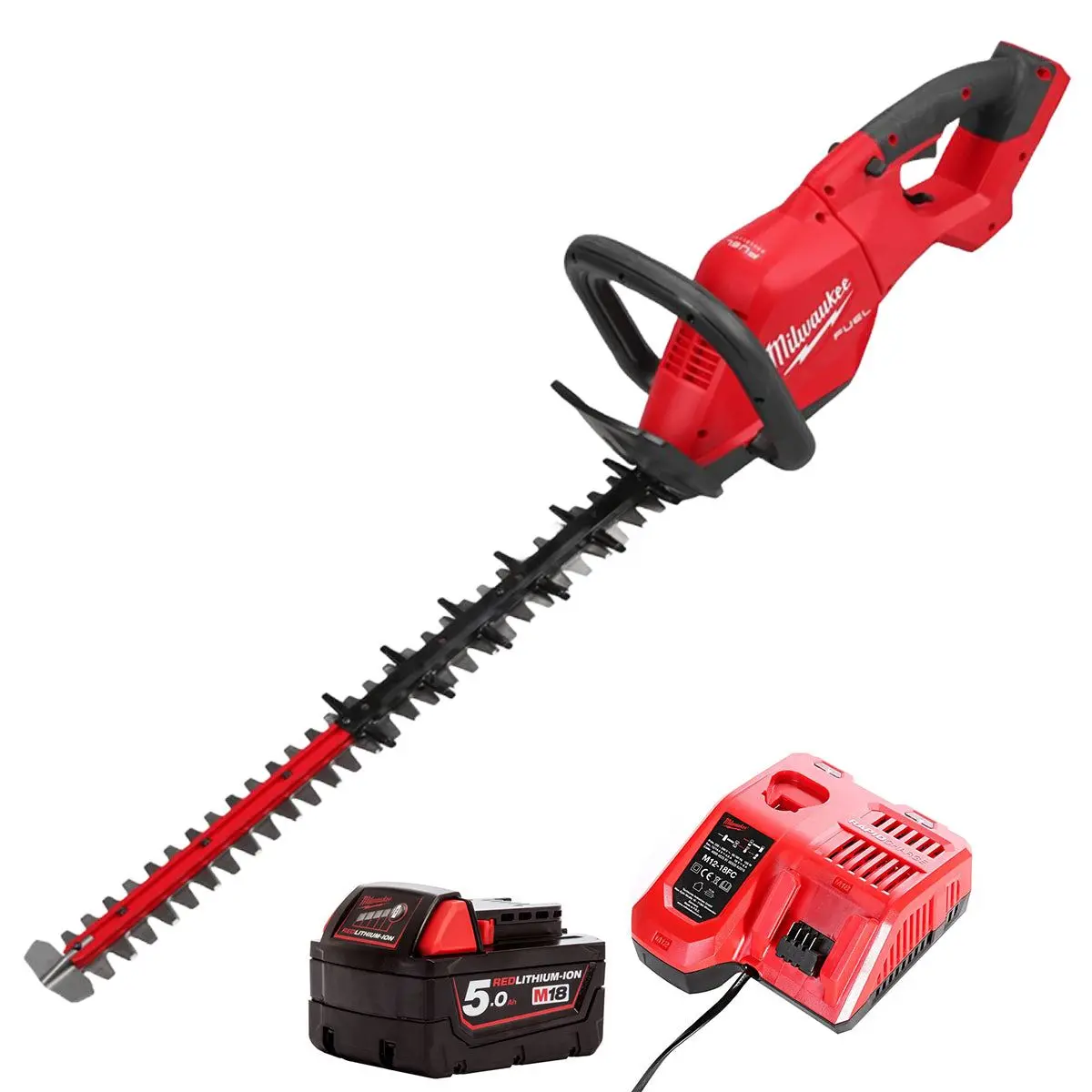 Milwaukee M18fhet60g2-0 18V Fuel Brushless 60Cm Hedge Trimmer With 1 X 5.0Ah Battery & Charger 1