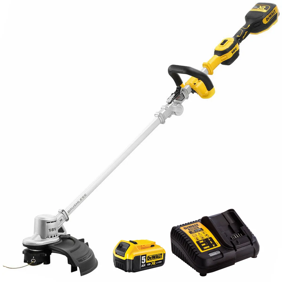 Dewalt Dcmst561p1 18V Brushless String Trimmer With 1 X 5.0Ah Battery & Charger 1