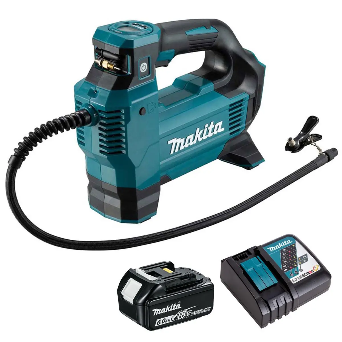 Makita Dmp181z 18V Lxt Inflator Pump With 1 X 6.0Ah Battery & Charger 1
