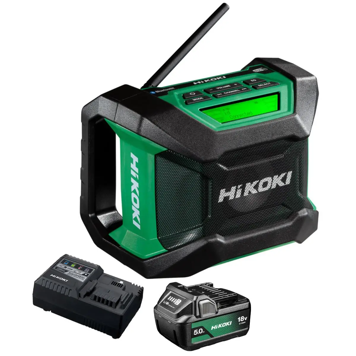 Hikoki Ur18daj4z 18V Am/Fm Dab+ Bluetooth Jobsite Radio With 1 X 5.0Ah Battery & Charger 1