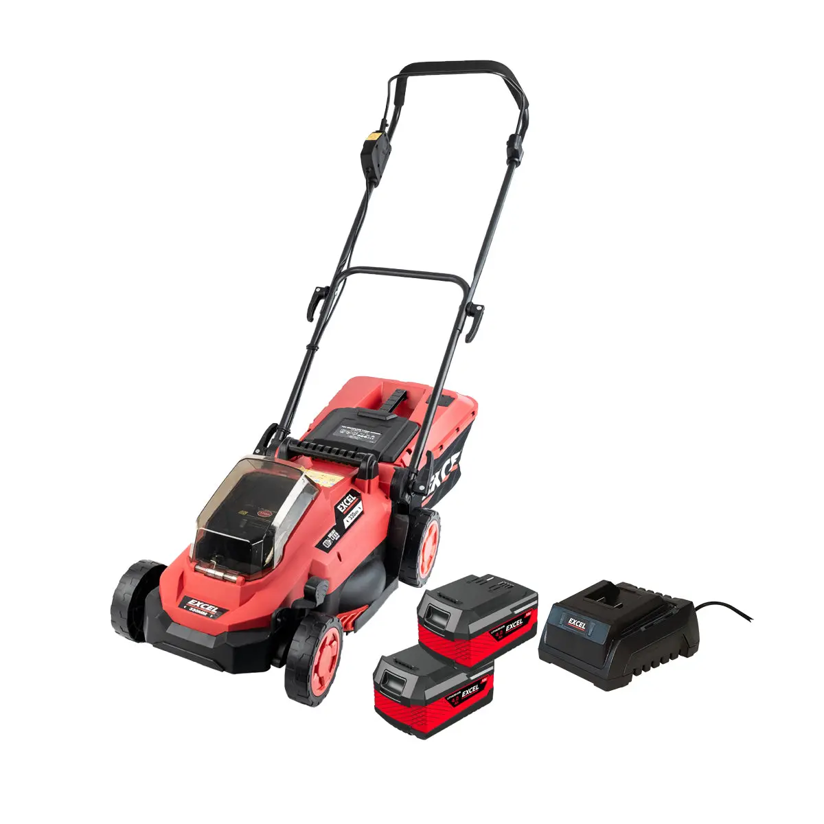 Excel 18V Brushless Lawn Mower 330Mm 5 Adjustable Height With 2 X 4.0Ah Battery & Charger 1