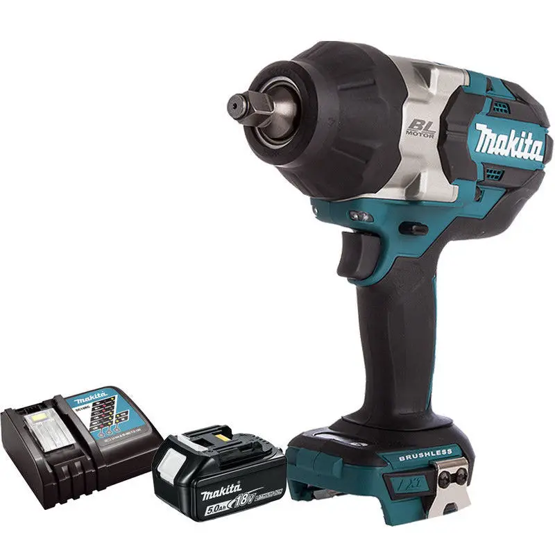 Makita Dtw1002z 18V Brushless 1/2" Wrench With 1 X 5.0Ah Battery & Charger 1